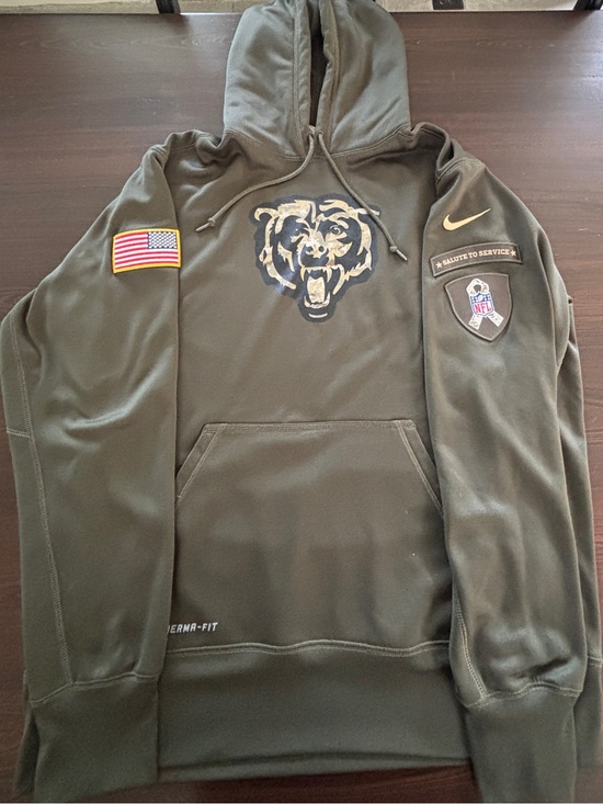 NFL Other - Nike Men’s Olive Green Chicago Bears Salute to Service Hoodie XL